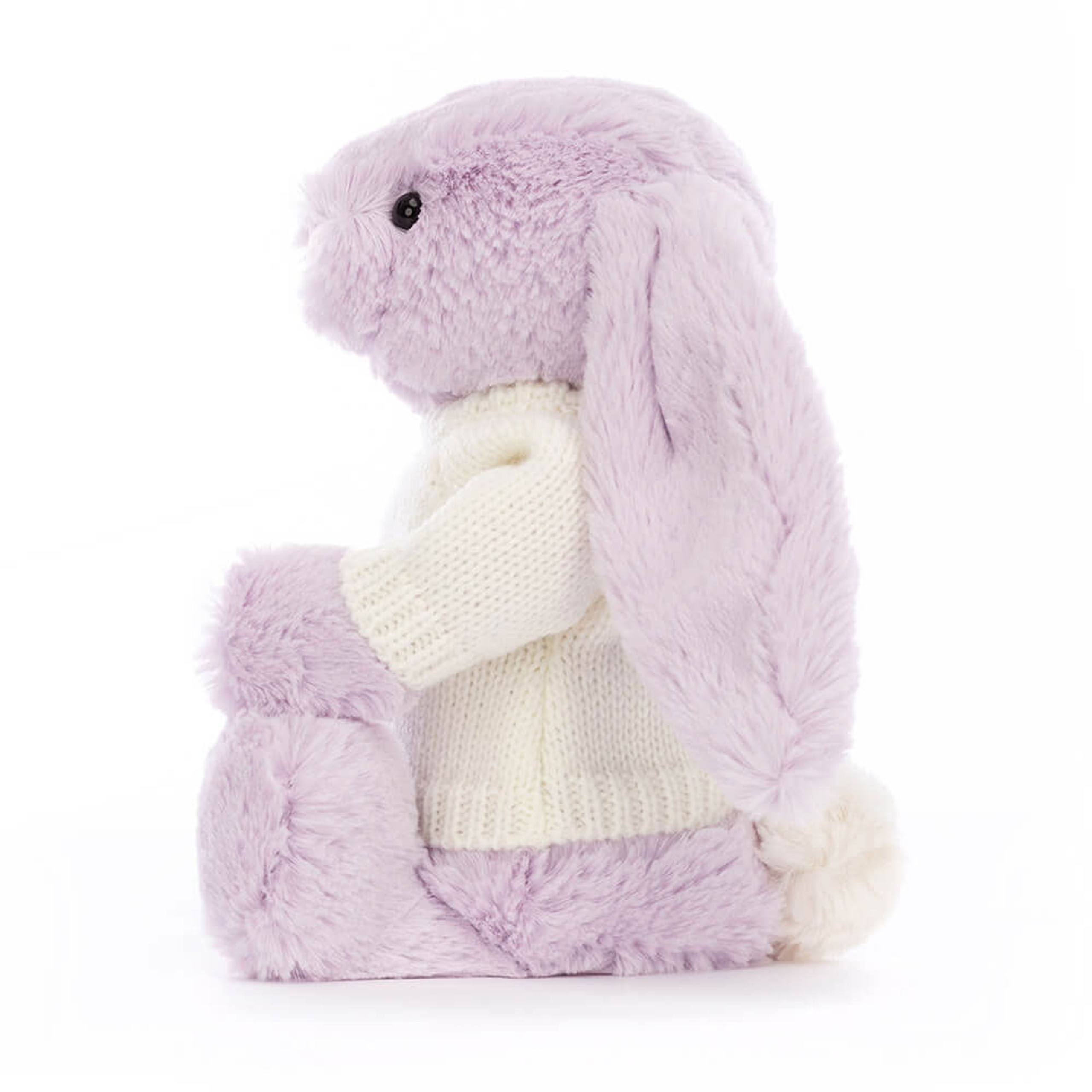 Bashful Lilac Bunny with Personalized Cream Jumper - Image 3